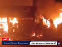 آتش سوزی یک دستگاه اتوبوس در محور خاش - زاهدان؛ ۲ نفر جان باختند