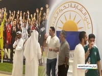 جواد نکونام تماشاگر ویژه دیدار تراکتور و شارجه