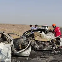 آتش‌سوزی خودروی حامل سوخت قاچاق