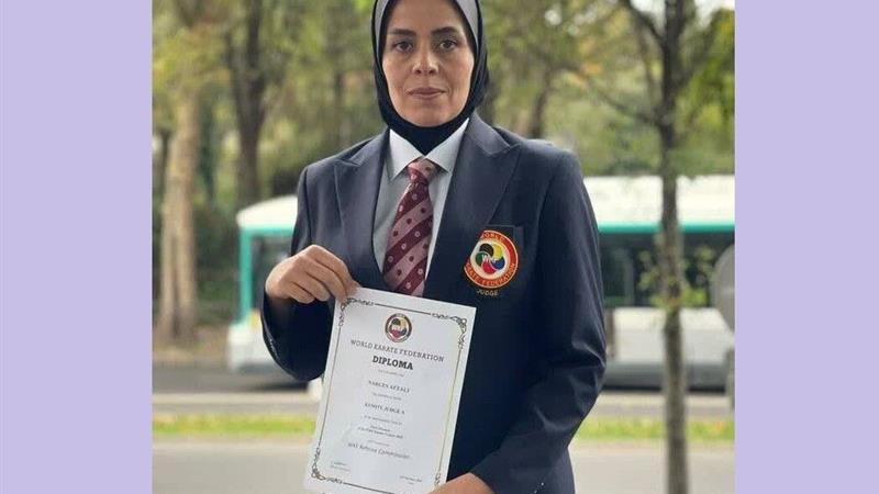افتخارآفرینی بینالمللی بانوی سمنانی با ارتقای درجه داوری کاراته