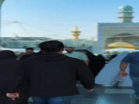 عمو پورنگ در لباس خادمی امام رضا(ع)