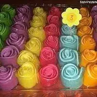 ژله رولی به شکل گل رز