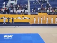 لحظه اهدای مدال نقره تیم ملی کبدی پسران ایران در بازیهای آسیایی جوانان بحرین
