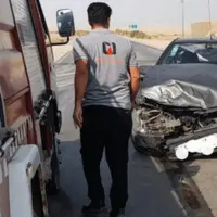 عکس/ تصادف و واژگونی ۳ دستگاه خودرو در سه‌راه گنبدلی سرخس