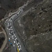 ترافیک سنگین در محور چالوس