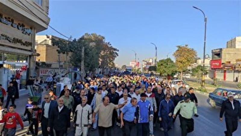 برگزاری همایش پیاده روی در محمد شهر