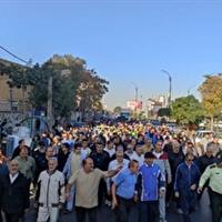 برگزاری همایش پیاده روی در محمد شهر