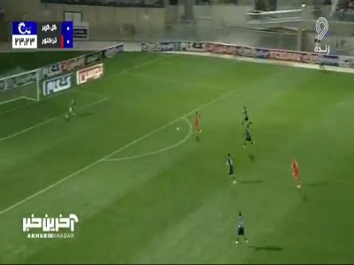 گل اول تراکتور به گل گهر توسط امیرحسین حسین زاده