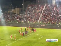 رقص حسین کنعانی مقابل هواداران پرسپولیس