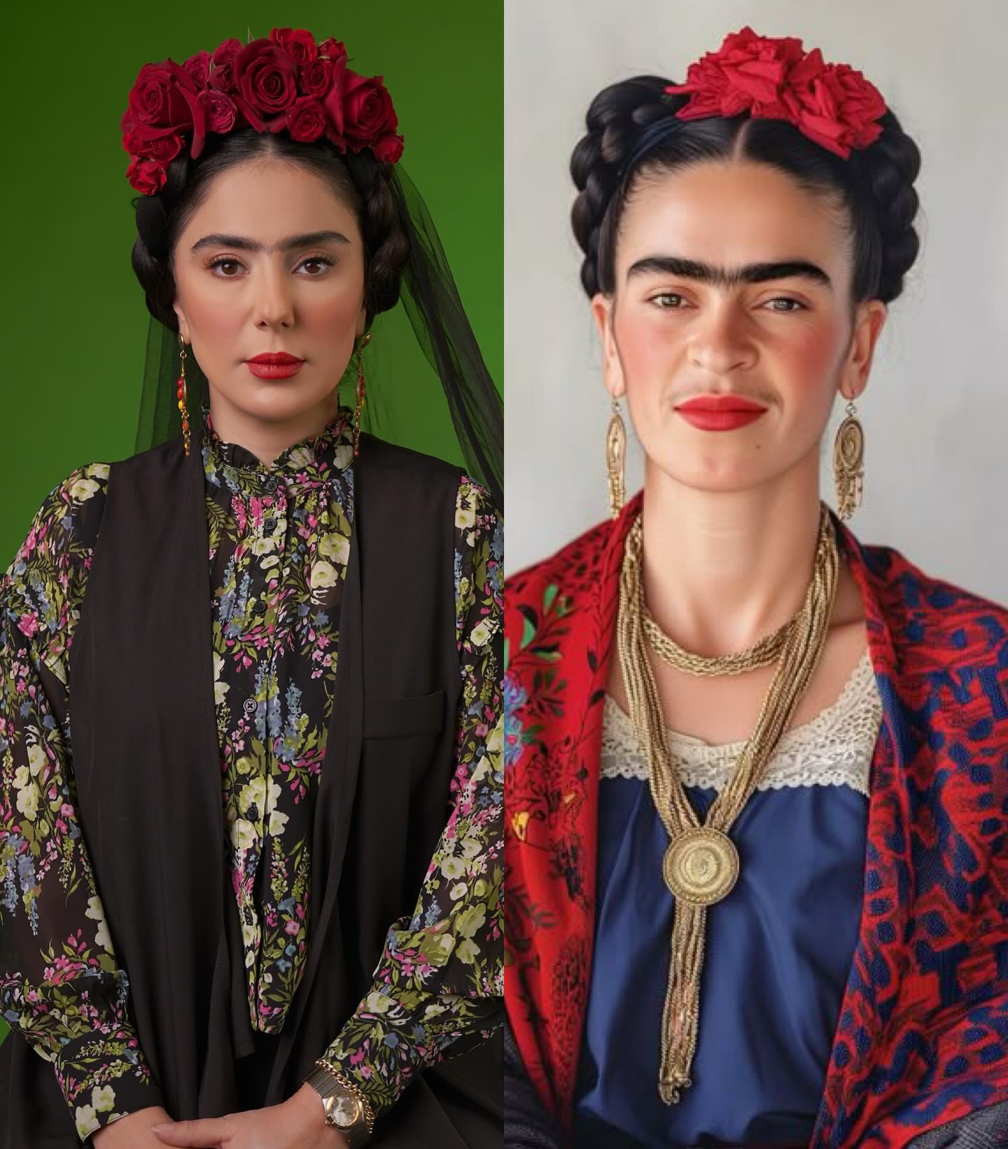 چهره ها/ مرجانِ «نون خ»، با گریم به سبک فریدا جلبتوجه کرد!