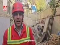 ریزش ساختمان قدیمی در خیابان جمهوری با یک کشته