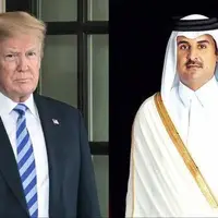 امیر قطر با ترامپ در پایگاه العدید درباره اوضاع غزه و فلسطین گفت و گو کرد