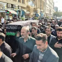 تشییع پیکر مادر ۲ شهید دفاع مقدس در مشهد
