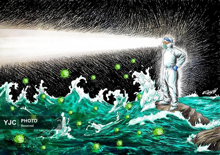 کاریکاتور/ روز‌هایی که پرستاران با از خودگذشتگی، در خط مقدم نبرد ایستادند
