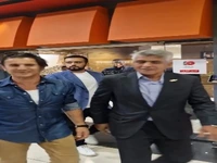دورهمی امین حیایی و چند بازیگر در اکران یک فیلم
