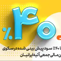 ۴۰ ٪ سود پیش بینی شده و با ضمانت نامه بانک ملی ایران با سرمایهگذاری در آتیه ایرانیان