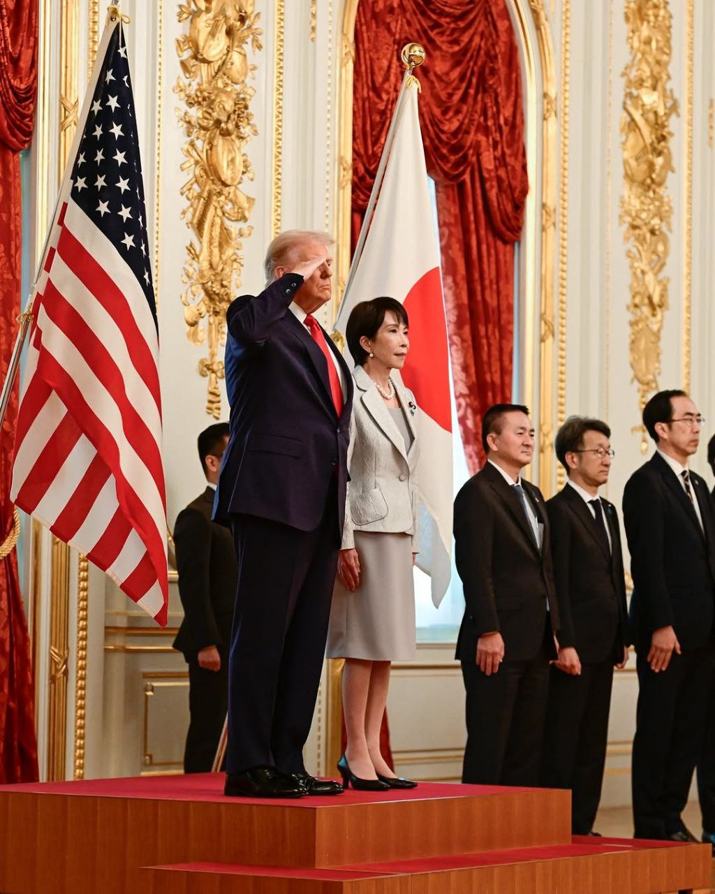 تصاویر کاخ سفید از سفر ترامپ به ژاپن و دیدار با مقامات این کشور