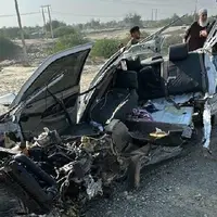 تصاویر دلخراش از تصادف مرگبار پارس با گاردریل؛ خودرو تکهتکه شد