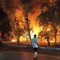مرکز تخلیه و دپوی نخاله در بابل دچار آتشسوزی شد