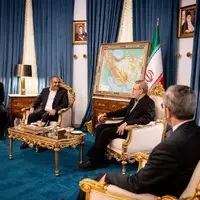 عکس/ دیدار و گفتگوی وزیر کشور پاکستان با علی لاریجانی