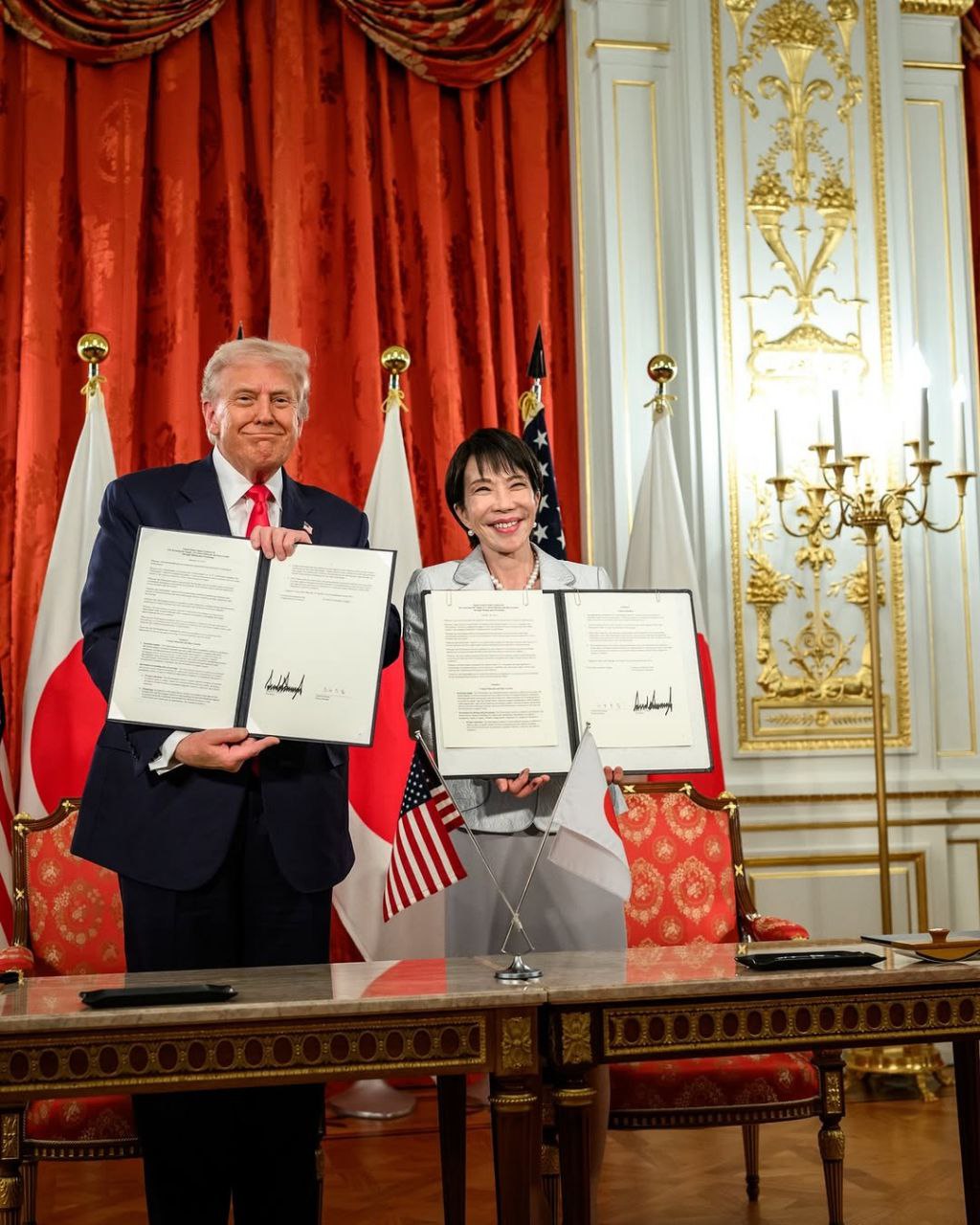 تصاویر کاخ سفید از سفر ترامپ به ژاپن و دیدار با مقامات این کشور