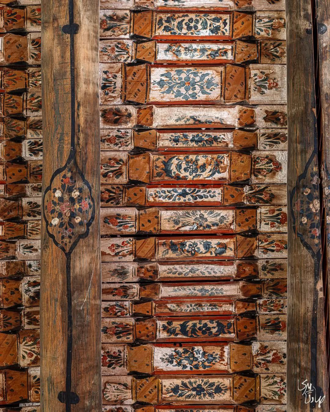 سقف چوبی مسجد ملارستم در مراغه