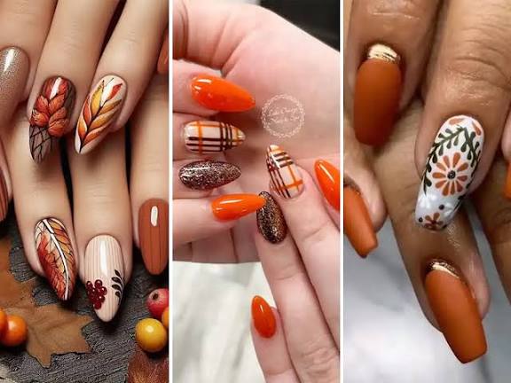 دیزاین ناخن پاییزی