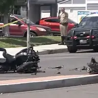 تصادف شدید موتورسوار در جریان فرار از پلیس