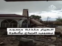 فروریختن مناره مسجد در پی طوفان و بارش شدید در آنکارا