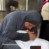 وداع دردناک خانواده فلسطینی با شهید خود در غزه