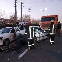 تصادف زنجیرهای در شهریار ۵ مصدوم برجا گذاشت