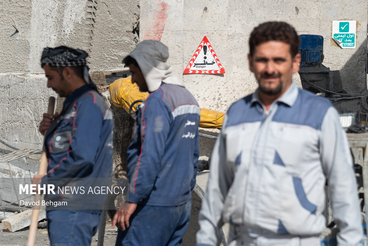 پروژه تونل در حال احداث انتقال آب هزارمسجد به مشهد