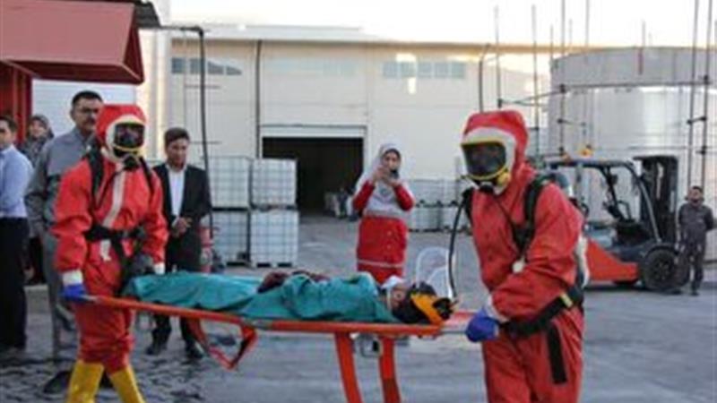 اولین مانور پدافند شیمیایی استان زنجان به روایت تصویر