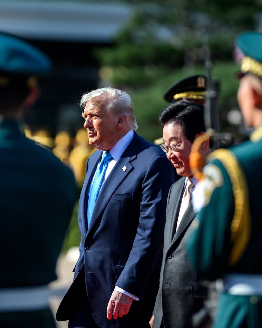 تصاویر کاخ سفید از حضور ترامپ در کره جنوبی