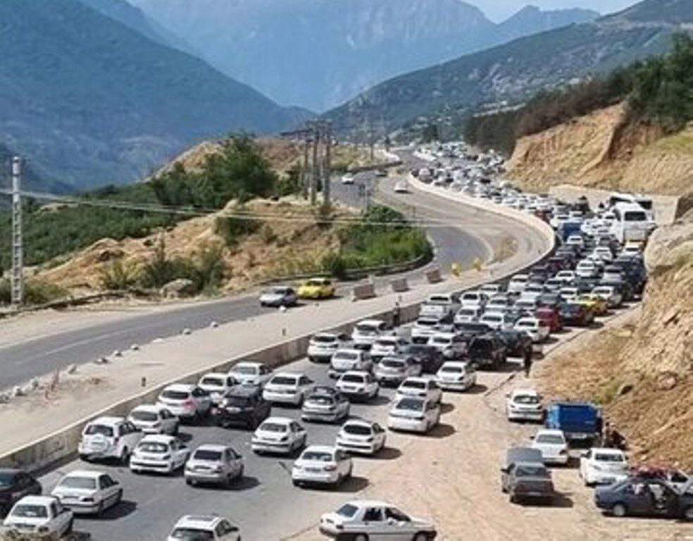 ترافیک سنگین در آزادراه تهران- شمال