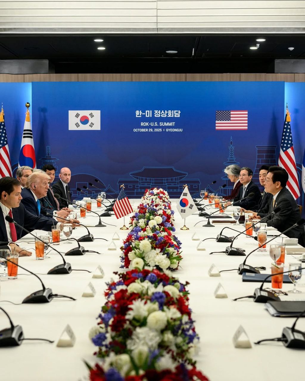 تصاویر کاخ سفید از حضور ترامپ در کره جنوبی