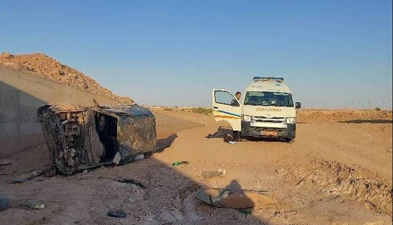 8 مصدوم در حادثه واژگونی خودرو در گنبدکاووس