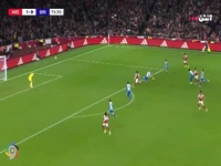 گل دوم آرسنال توسط ساکا در دقیقه 76