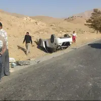 عکس/ سانحه سخت در جاده نهاوند - کرمانشاه جان ۵ نفر را گرفت