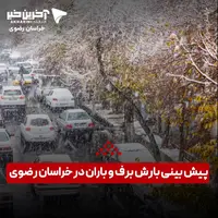 پیش بینی بارش برف و باران در برخی از مناطق خراسان رضوی؛ مشهدی ها همچنان زیر هوای آلوده!