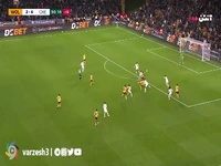 گل سوم ولورهمپتون توسط دیوید ولف در دقیقه 1+90