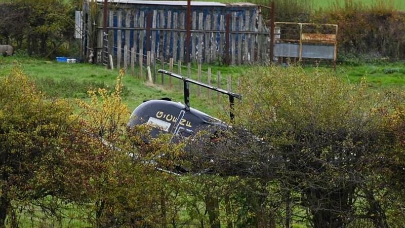 سقوط یک بالگرد در مزرعهای در شمال انگلیس