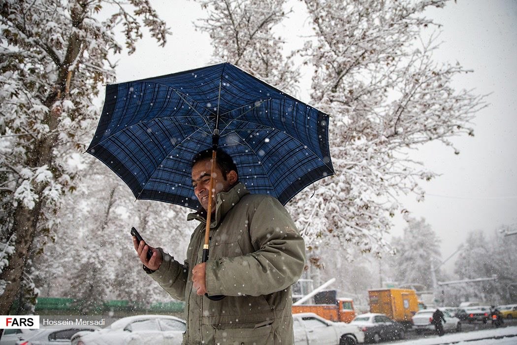 روز برفی تهران؛ آبان ماه ۱۳۹۸