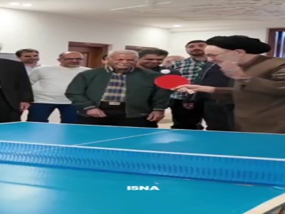 لحظات از پینگ پنگ بازی رئیس دولت اصلاحات