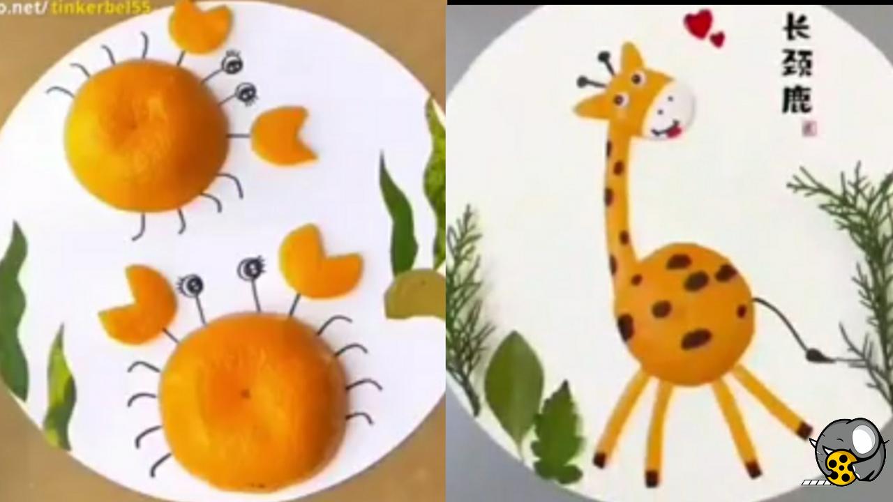 با پوست نارنگی این تابلو خلاقانه رو درست کن