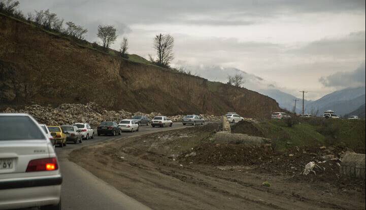 ترافیک در محور رشت به قزوین سنگین و پرحجم است