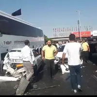 تصادف زنجیرهای در اتوبان تهران–کرج ۳ فوتی برجا گذاشت