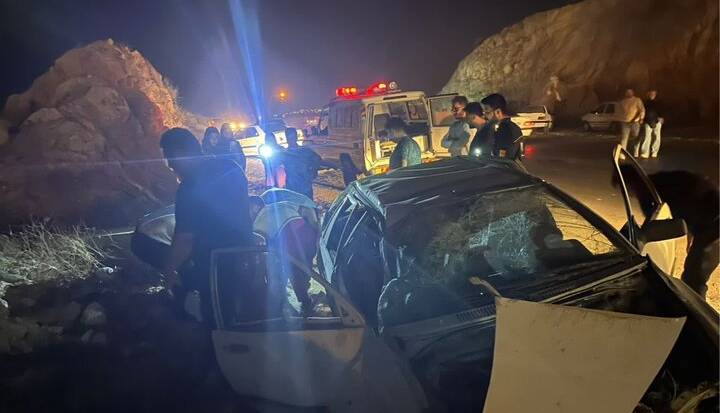 تصادف سه خودرو در جاده رستم-یاسوج، ۹ مصدوم برجای گذاشت