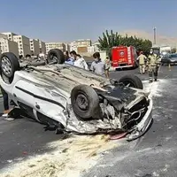 تصادف زنجیره‌ای عجیب ۲۰۶ با دو خودرو