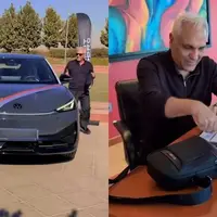 ماشین جدید مهران مدیری ؛ لوکس ترین برقی فولکس واگن زیر پای آقای سوپر استار